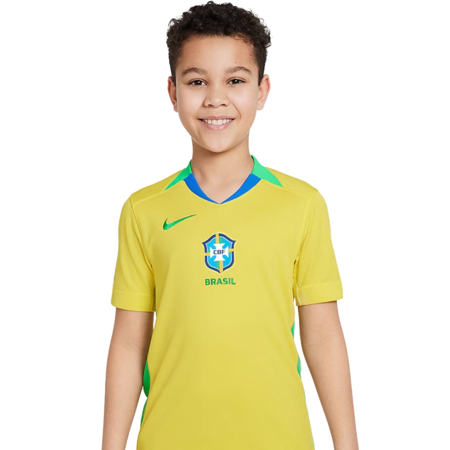 Kids Kit Brazil Home Fan Jersey 2025/26 - Fan Version