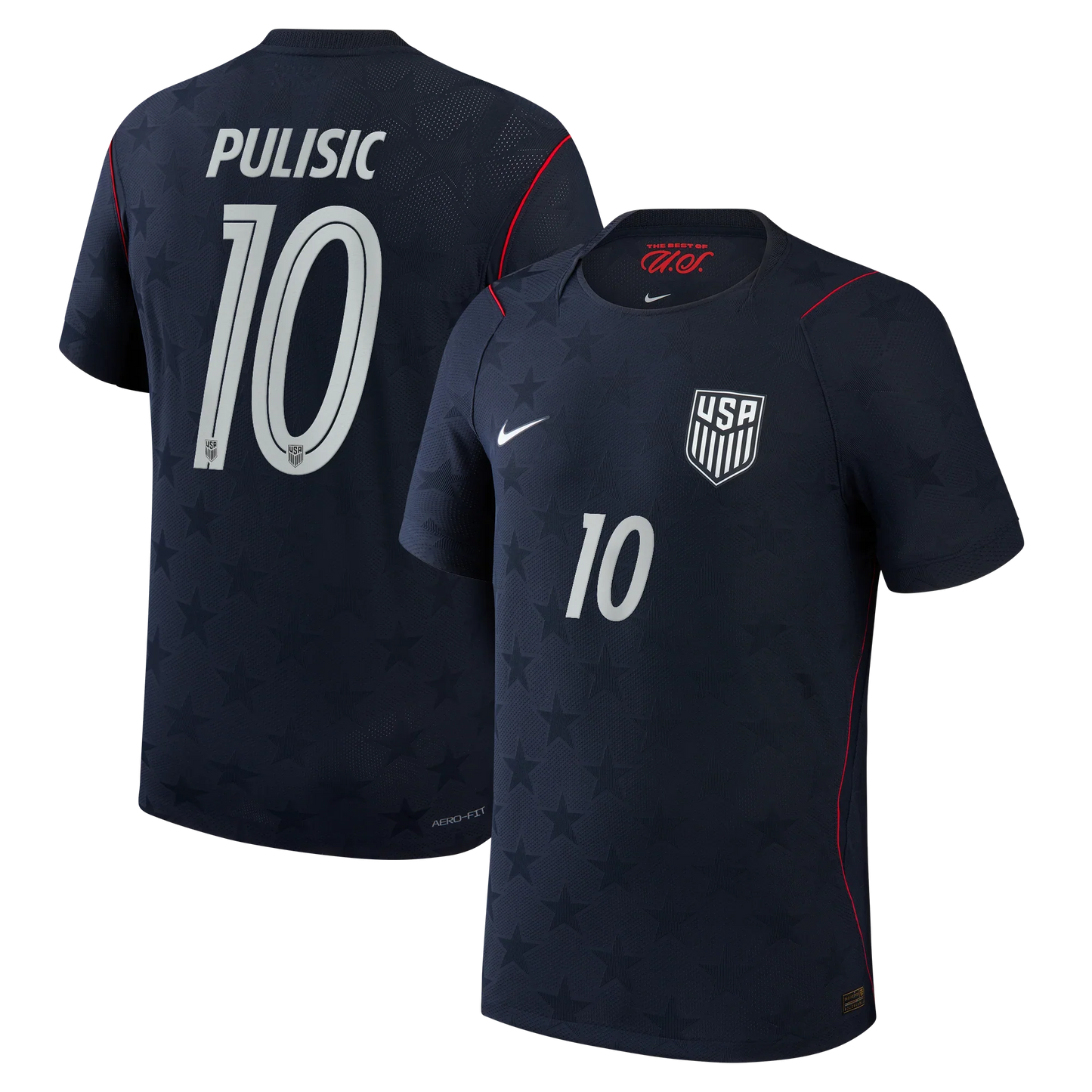 Pulisic #10 USA 2026 Away Match Jersey Blue World Cup Player [Slim Fit]