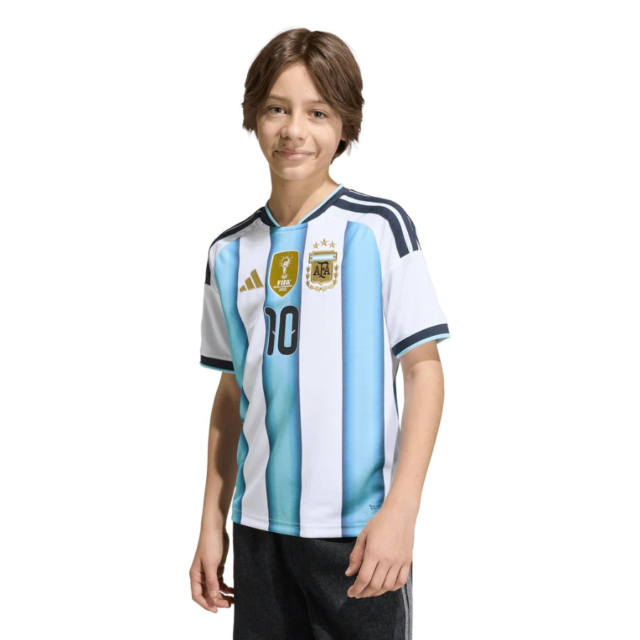 Kids Kit Argentina Home Messi 10 Fan Jersey Shirt 2026 World Cup - Fan Version