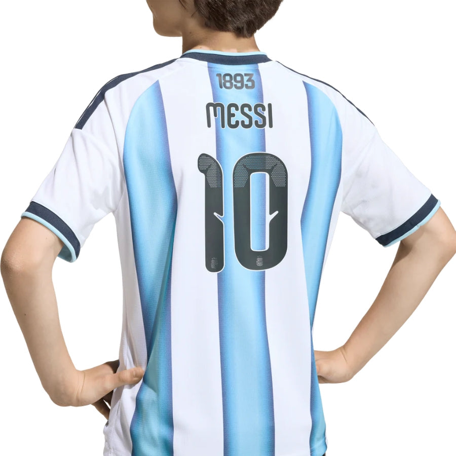 Kids Kit Argentina Home Messi 10 Fan Jersey Shirt 2026 World Cup - Fan Version